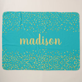 Gold Glam Glitzer Confetti | PERSONALISIERT AQUAMA Sherpadecke