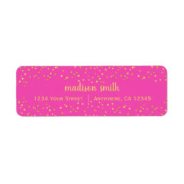 Gold Glam Glitzer Confetti | Rosa Rücksendeadresse