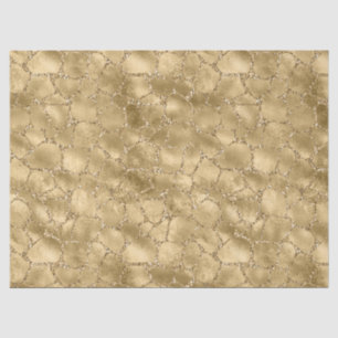 Gold Glam Glitzer Giraffe Print Seidenpapier