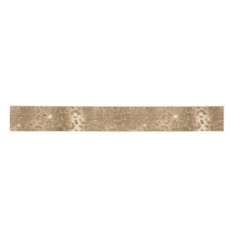 Gold Glam Glitzer Leopard Print Satinband
