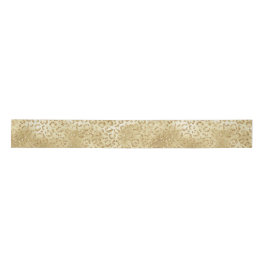 Gold Glam Glitzer Leopard Print         Satinband