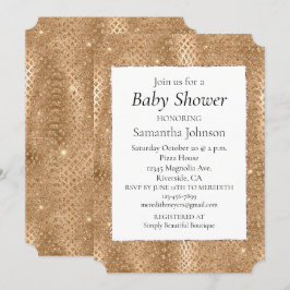 Gold Glam Glitzer Snake Skin Einladung