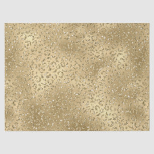 Gold Glam Glitzy Glitzer Leopard Print Seidenpapier