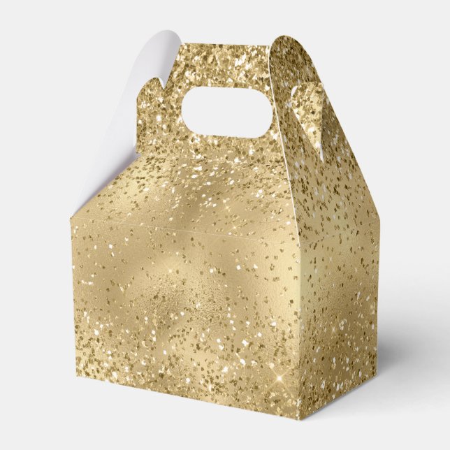 Gold Glam Glitzy Glitzer Sparkle Geschenkschachtel (Vorderseite)