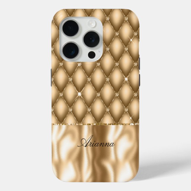Gold Glam Glitzy Jewel Case-Mate iPhone Hülle (Rückseite)