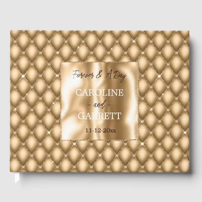 Gold Glam Glitzy Jewel Gästebuch (Vorderseite)