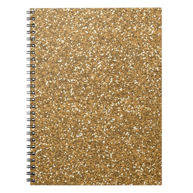 Gold Glam Imitate Glitzer Notizblock (Vorderseite)