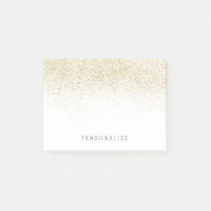 Gold Glam Imitate Glitzer Post-it Klebezettel