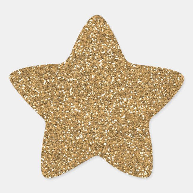 Gold Glam Imitate Glitzer Stern-Aufkleber (Vorderseite)