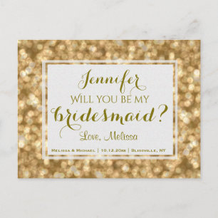 Gold Glam   Junggesellinnenabschiede? Einladungspostkarte