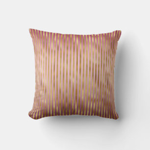 Gold Glam Pink Streifen Kissen