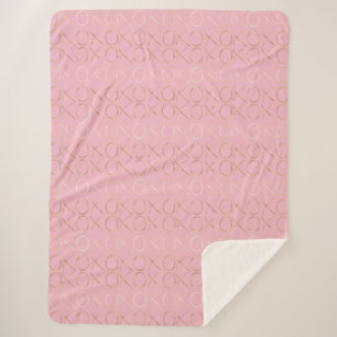 Gold Glam Pink XOXO Sherpadecke