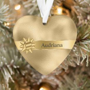 Gold Glam Ribbon et Bow Christmas