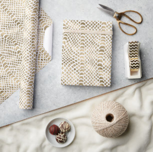Gold Glam Snake Skin Geschenkpapier