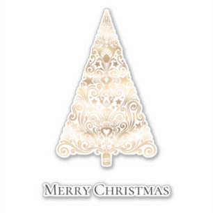 Gold Glam Weihnachtsbaum Aufkleber