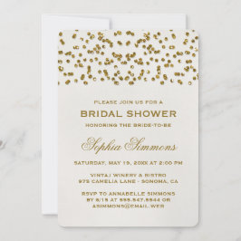 Gold Glamour Glitzer Confetti Brautparty Einladung