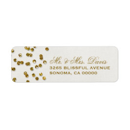 Gold Glamour Glitzer Confetti Labels
