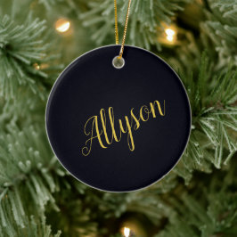 Gold Glamour personalisiert Keramik Ornament