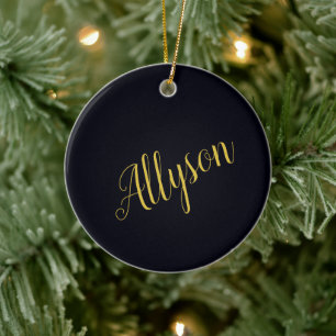 Gold Glamour personalisiert  Keramik Ornament