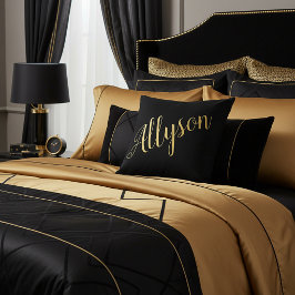Gold Glamour personalisiert Kissen