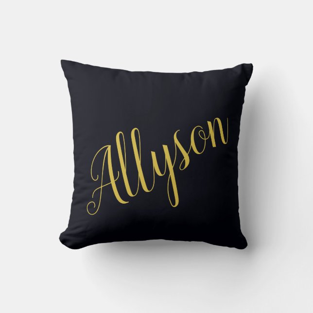 Gold Glamour personalisiert Kissen (Vorderseite)