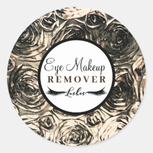 Gold Glamour Rosen Schönheits-Make-up-Entferner Runder Aufkleber