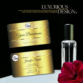 Gold Glamour Sparkle Glitzer Stars Logo & Initiale Visitenkarte