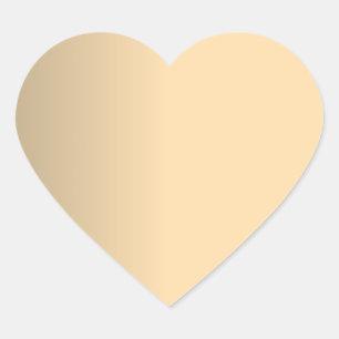 Gold Glamouröse Faux-Metallfolie Vorlage Blanko Herz-Aufkleber