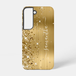 Gold Glänzende Folie Girly Unterschrift Samsung Galaxy Hülle