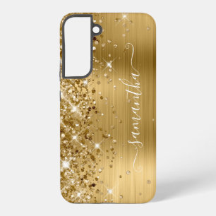 Gold Glänzende Folie Girly Unterschrift Samsung Galaxy Hülle