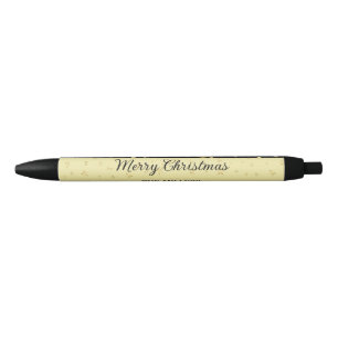 Gold glänzende Weihnachtssterne, Pfoten auf Gold u Kugelschreiber