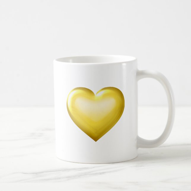 Gold Glass Heart Kaffeetasse (Rechts)