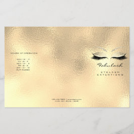 Gold Glass Makeup Eyes Lashes DL 3 Packungsbeilage Flyer