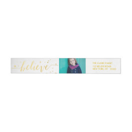 Gold glauben Handschrifts-Foto-Rücksendeadresse