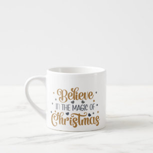 Gold glaubt an die Magie der Weihnachten Espressotasse