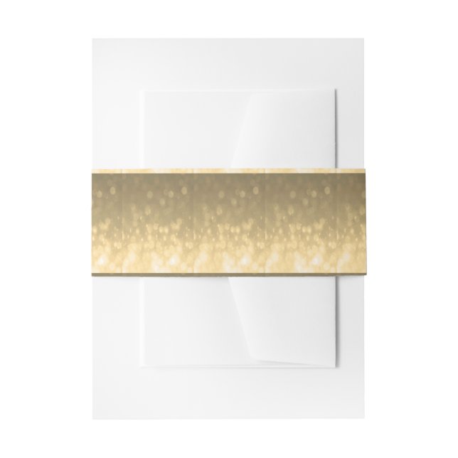 Gold Glimmer Einladungsbanderole (Vorderseite Beispiel)