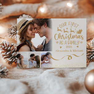 Gold Glitter 4 Foto Erstes Weihnachten als Familie