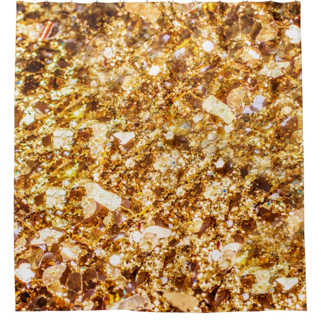 Gold glitter background duschvorhang (Vorderseite)