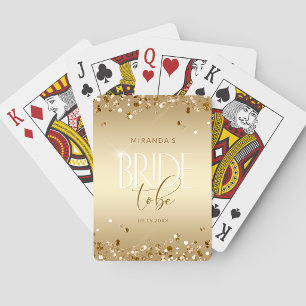 Gold Glitter Brautparty Poker Karten Spielkarten