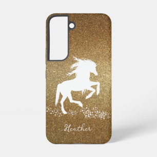 Gold Glitter Einhorn Samsung Galaxy Case Hülle