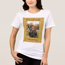 Gold Glitter Foto Abschluss Name Klasse Text