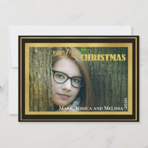 Gold Glitter ~ Frohe Weihnachten Personalisiertes 