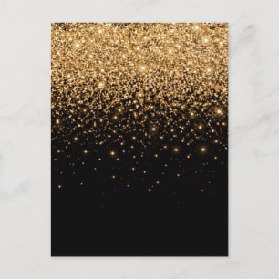 Gold Glitter Glanz Elegante Luxus Textur Postkarte