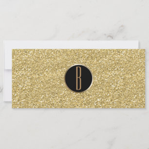 Gold Glitter Glanz Glam Monogram Geschenkgutschein