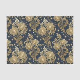 Gold Glitter Königspalast Florales Damastmuster Seidenpapier