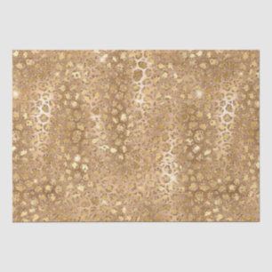 Gold Glitter Leoparden Flecken Metallic Tier Seidenpapier