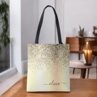 Gold Glitter Metal Monogram Glam Name