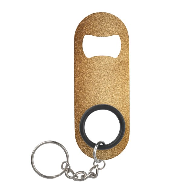 Gold Glitter  Mini Flaschenöffner (Vorderseite)