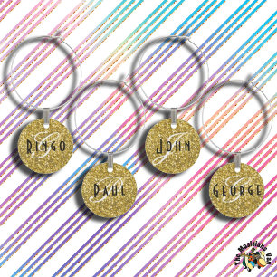 Gold Glitter Monogramm Konfetti