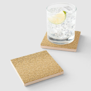 Gold-Glitter-Muster Steinuntersetzer